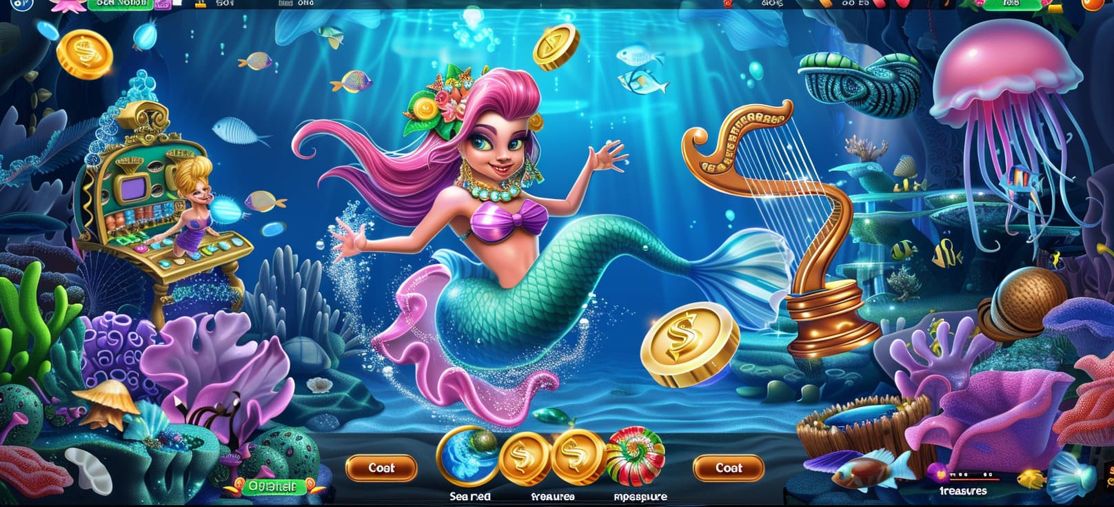 Caça-níqueis de sereia online com tesouros do mar no zbzb cassino